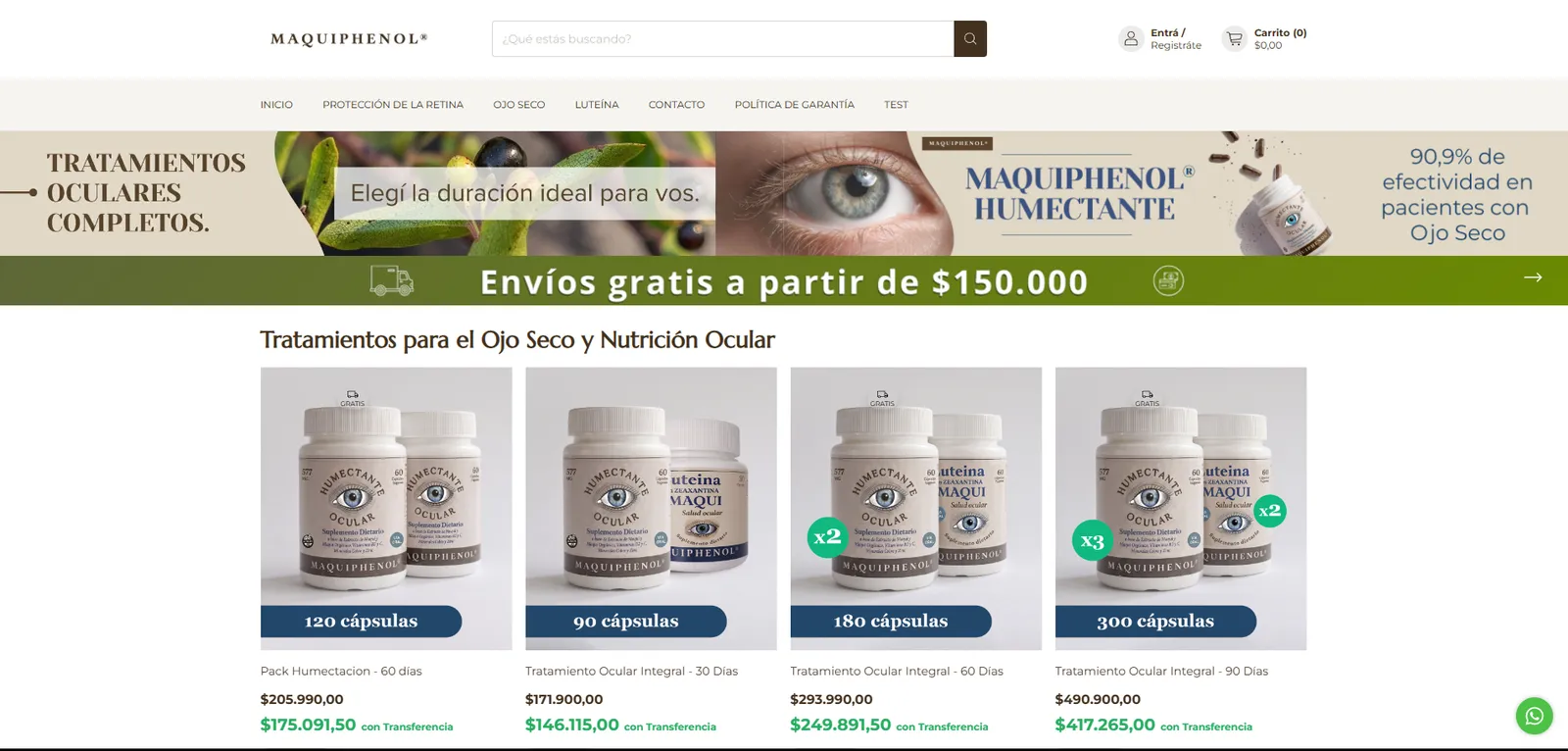 Tienda online de Maquiphenol en computadora
